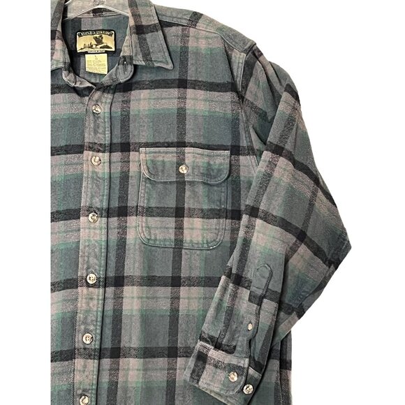 VNT Field & Stream Men's Plaid Flannel Button-Down Large Shacket - Picture 3 of 10